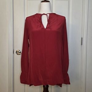 Diane Von Furstenberg Red Silk Blouse